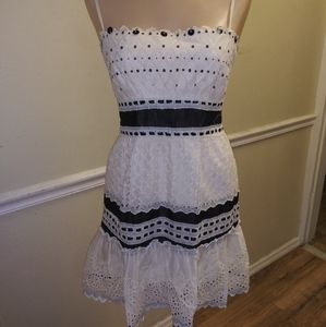 Black and Cream BCBG dress